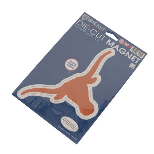 Texas Longhorn Die-Cut Magnet (81512) BO/WHT OUTLINE