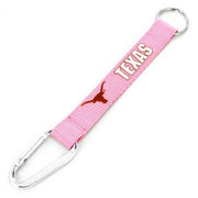 NCAA Texas Longhorns Pink Carabiner Lanyard Keychain