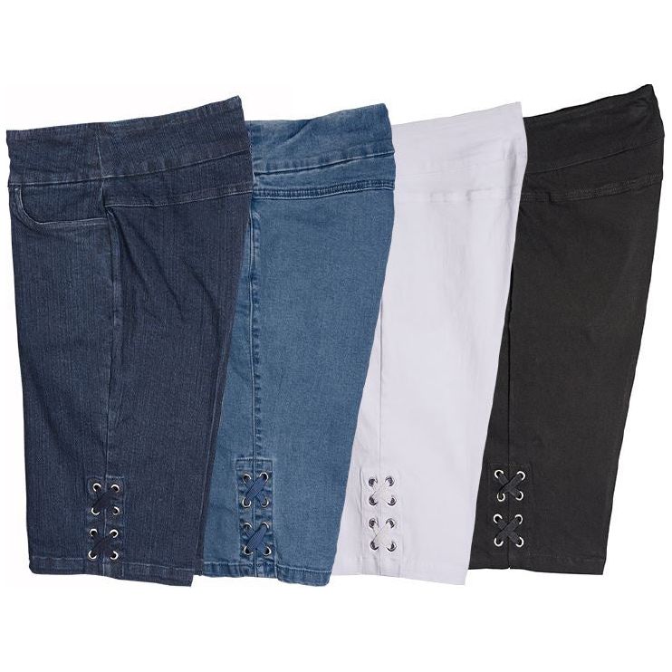 Thin Her Criss Cross Detail Shorts  (N20142WM)