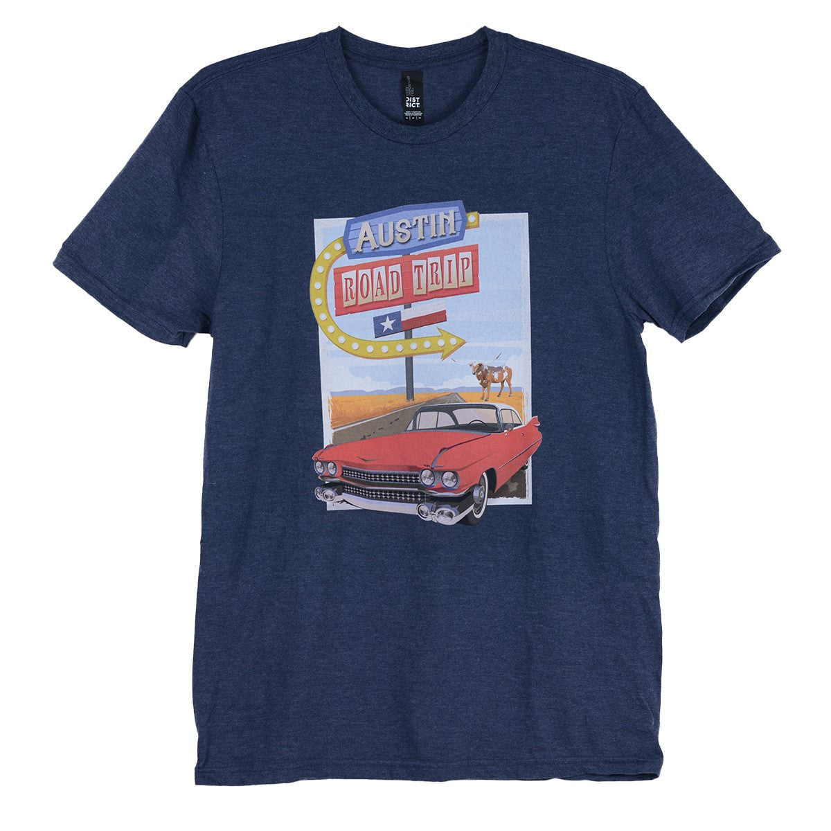 Austin Roadtrip Heather Navy Tee (DG3A)