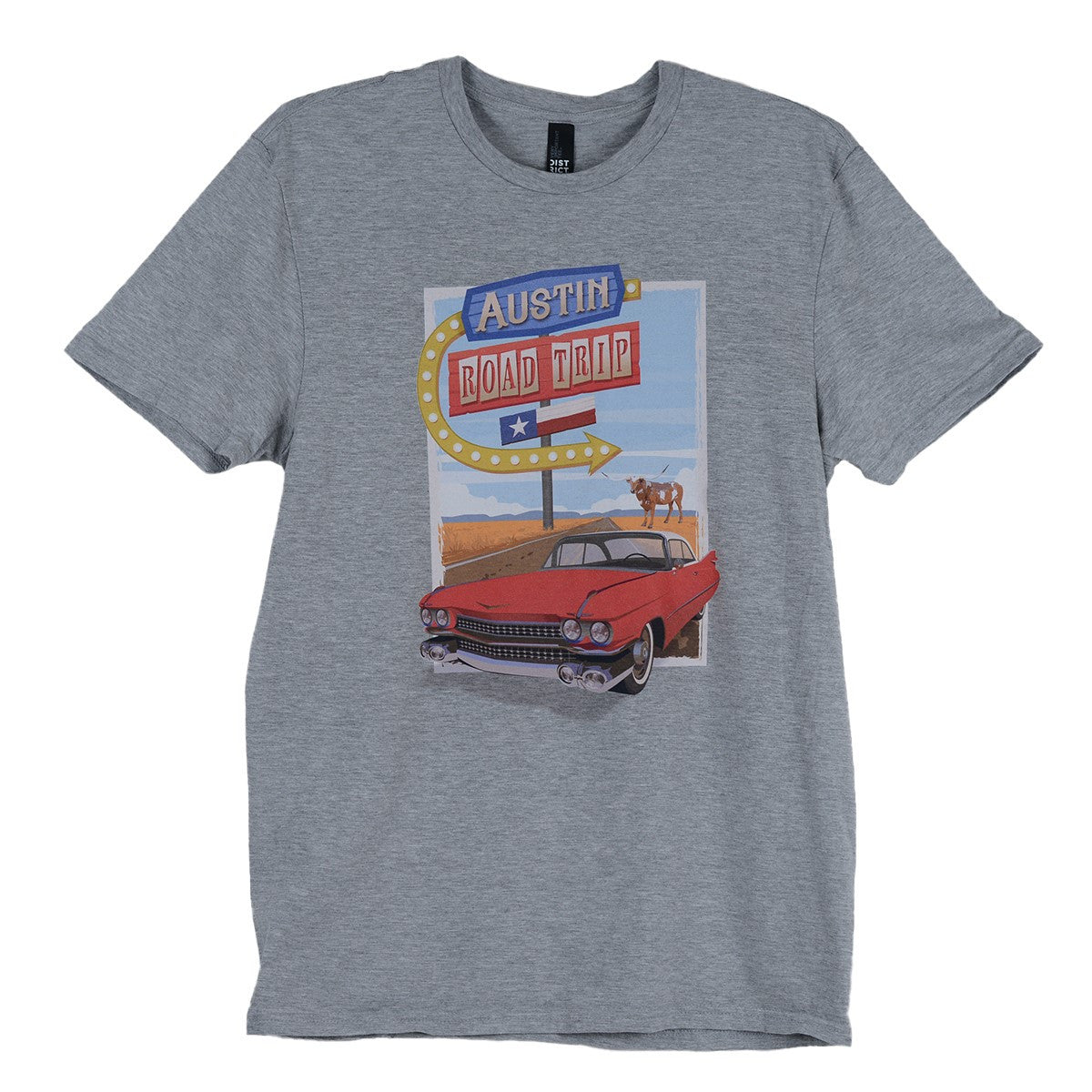 Austin Roadtrip Heather Grey Tee (DG3A)