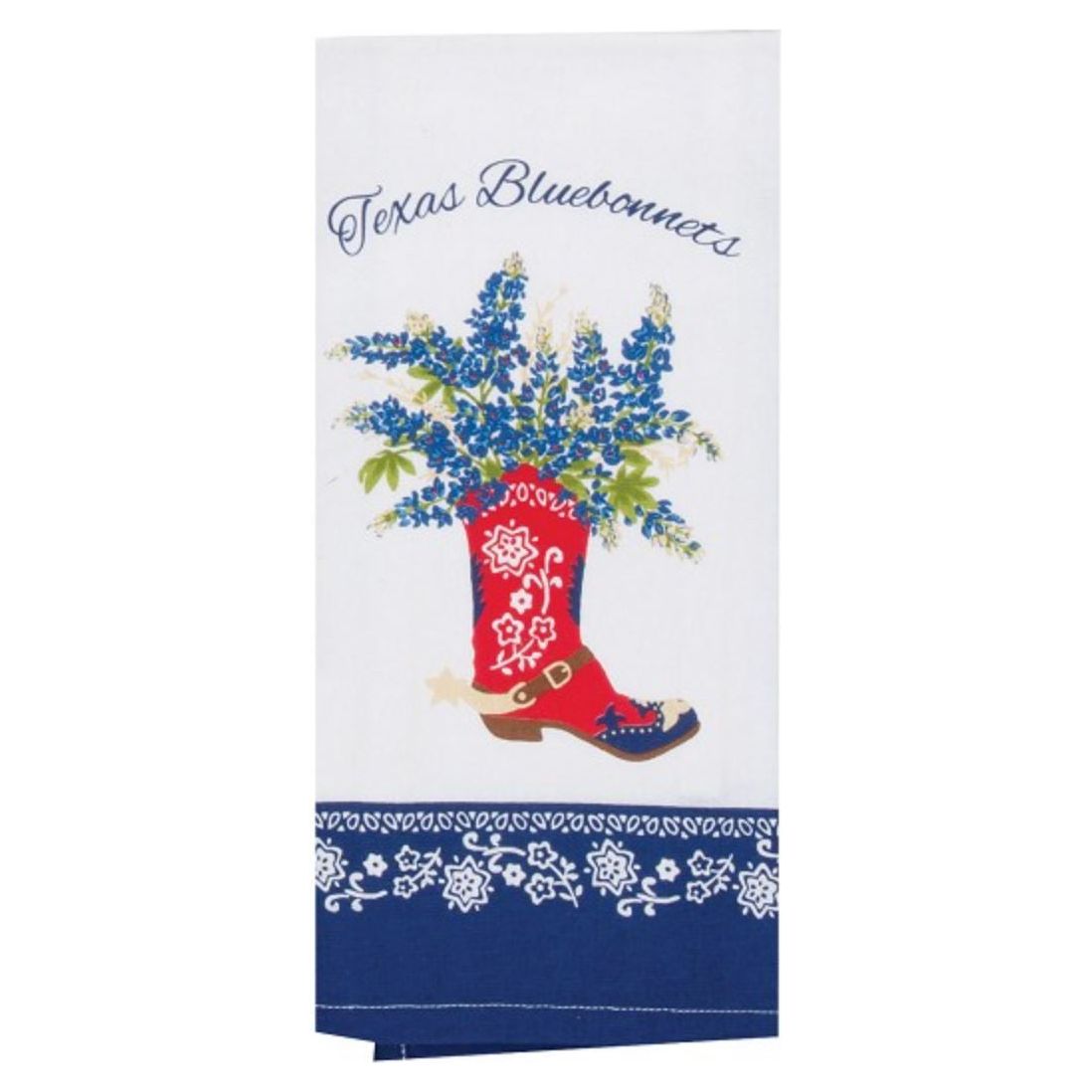 Boot Full of Bluebonnets Kitchen Towel (R3763)