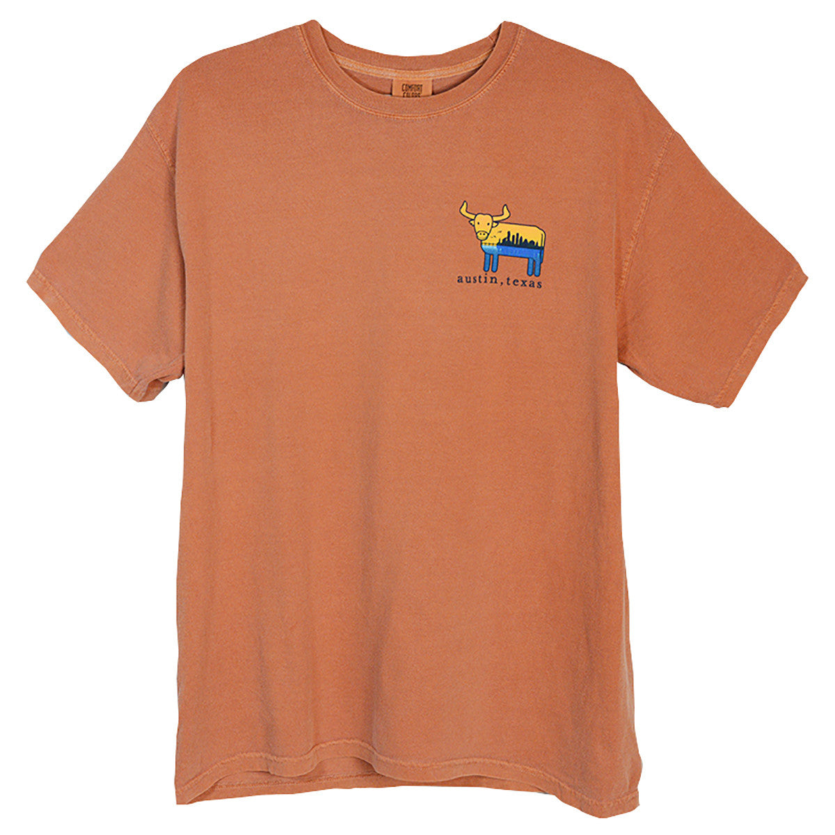 Austin the Hometown Steer Cityscape Tee  (YAM)