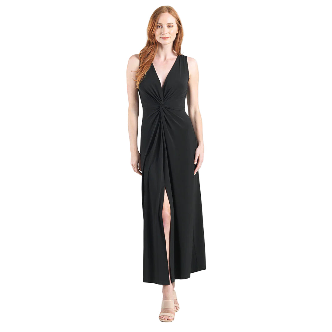 Clara Sun Woo Center Slit Maxi Dress(DR24)(Black)