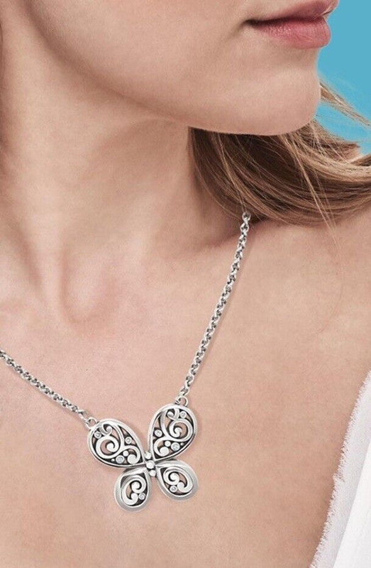 Brighton Contempo Butterfly Necklace (D30287) (SVL)