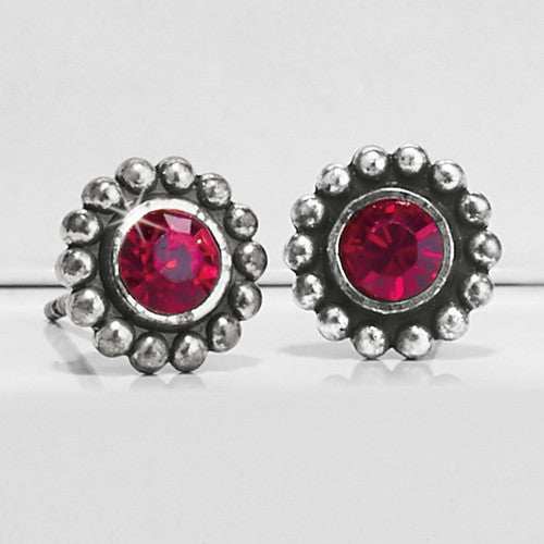Brighton Mini Post Garnet Color Twinkle Earrings (J20497)