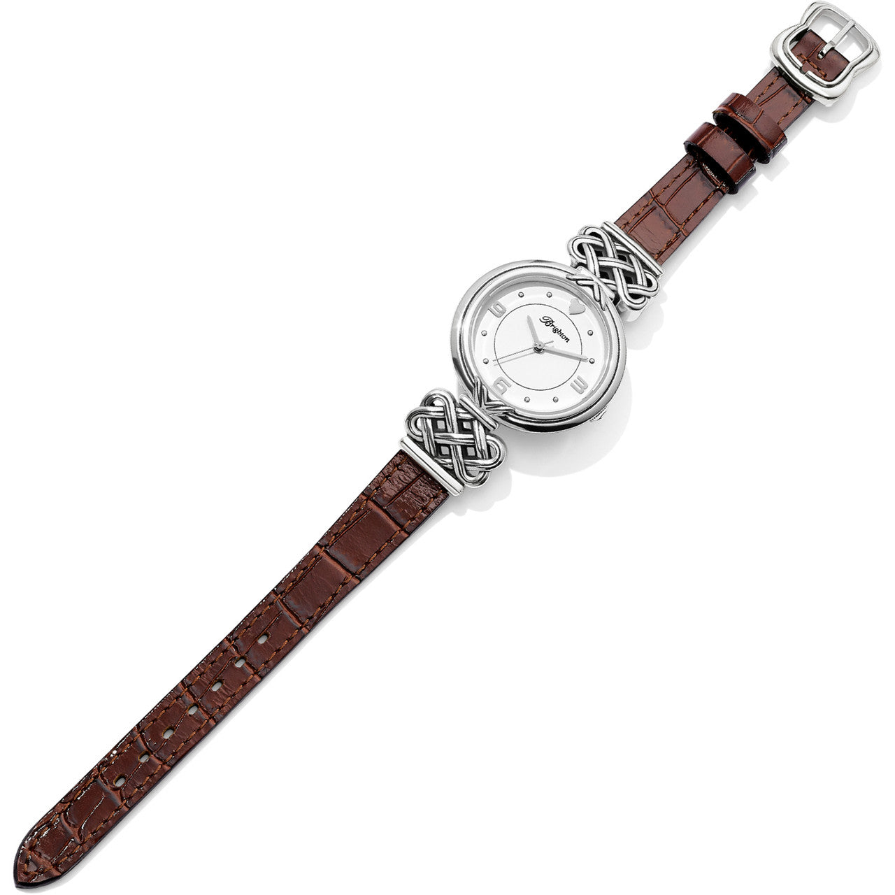Brighton Galway Reversible Band Watch (SLV/BLK/BRN)
