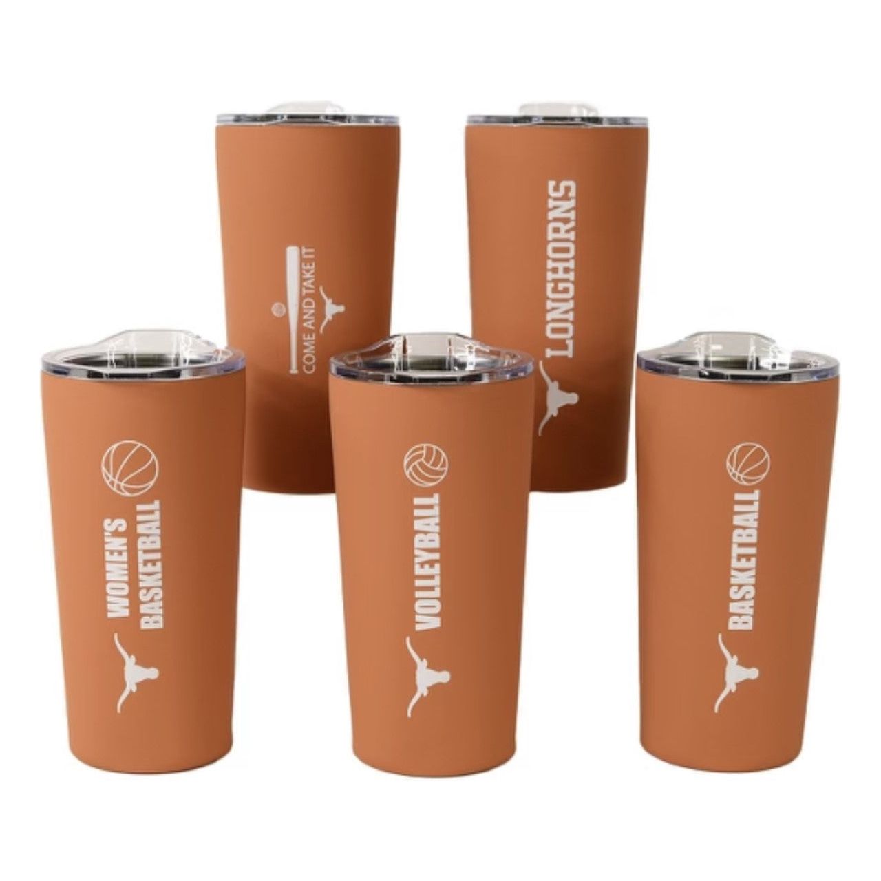 Texas Longhorn Soft Touch 18 oz Tumblers (5 Styles) BO
