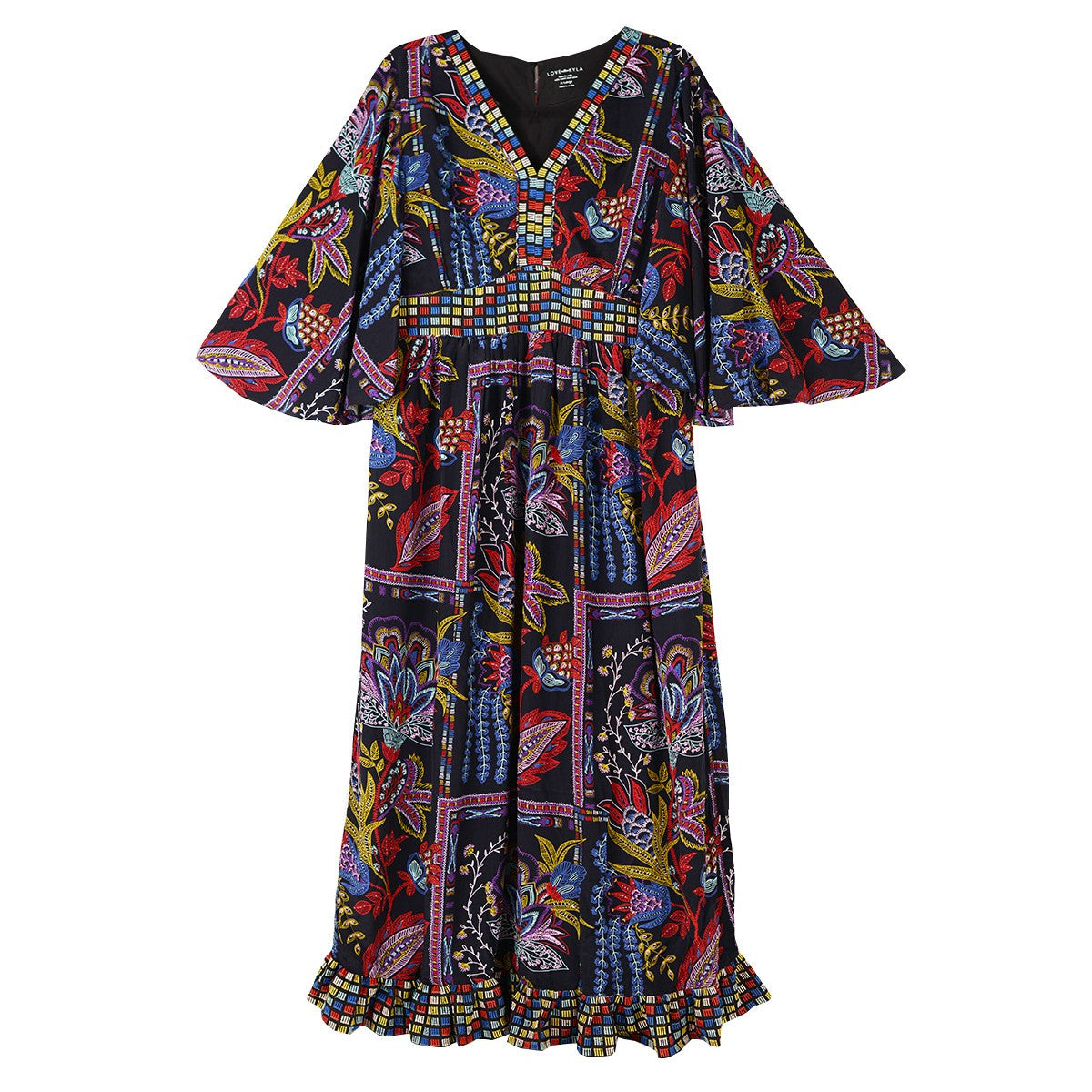 kyla maxi dress Kyla Seo Luana Embroidered Dress (LKRE160-P303) M kyla maxi dress Kyla Seo Luana Embroidered Dress (LKRE160-P303) M