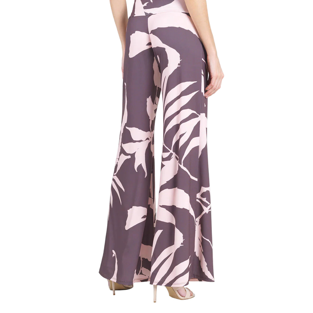 Clara Sun Woo Floral Print Palazzo Pant (LPTP36)(PinkCoco)