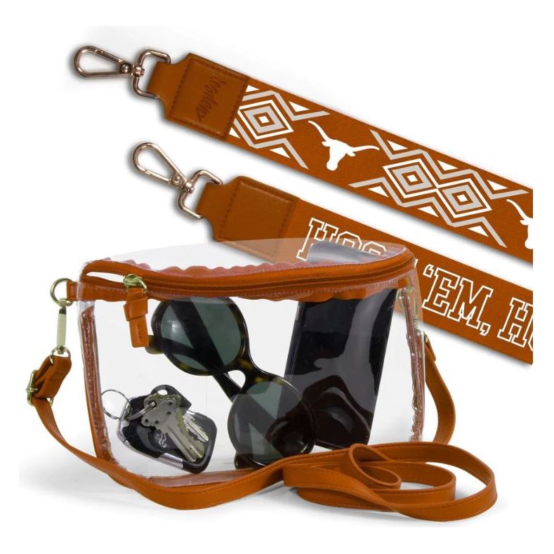 Texas Longhorn Lexi Clear 2 Strap Sling Bag