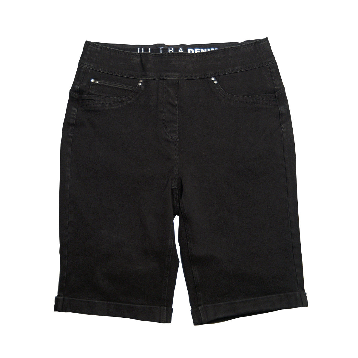 Slimsation Rolled Cuff Bermuda Shorts (BLK DEN) (M12715WM)