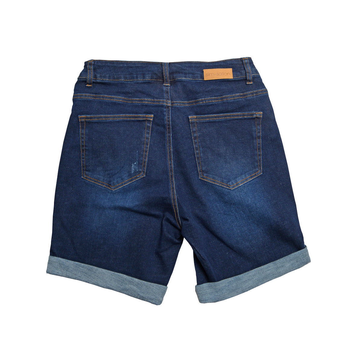 Slimsation Boyfriend 5 Pocket Roll Cuff Shorts (4 Colors) (M22702WM)