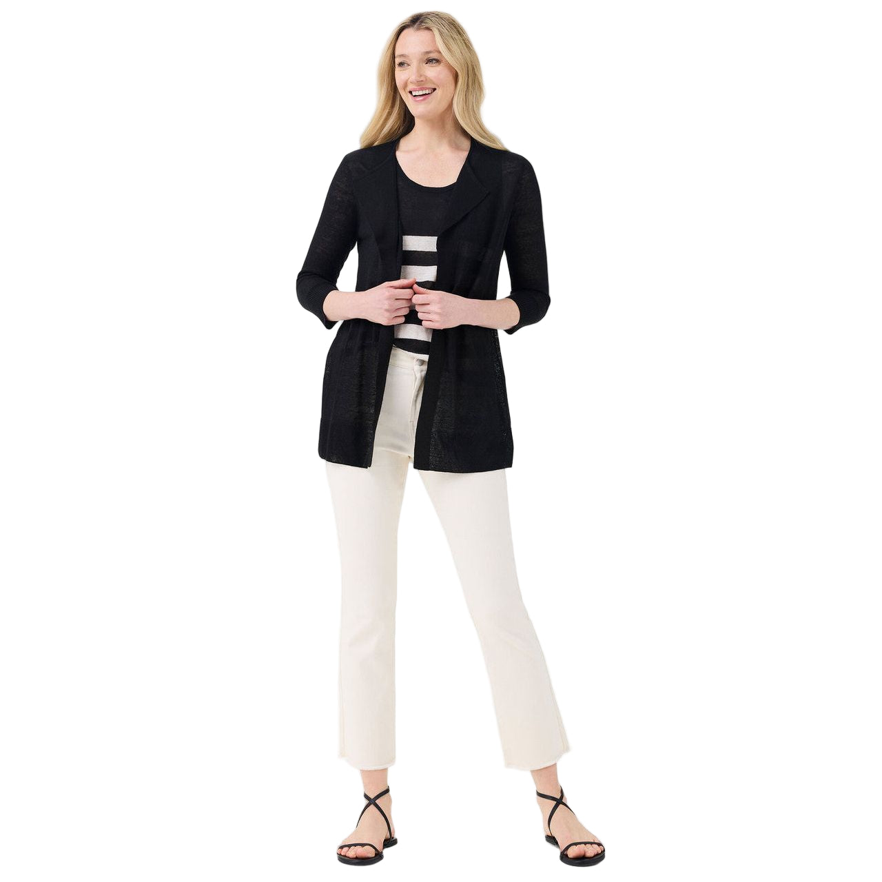 Nic & Zoe Featherweight Flyaway Black Cardigan