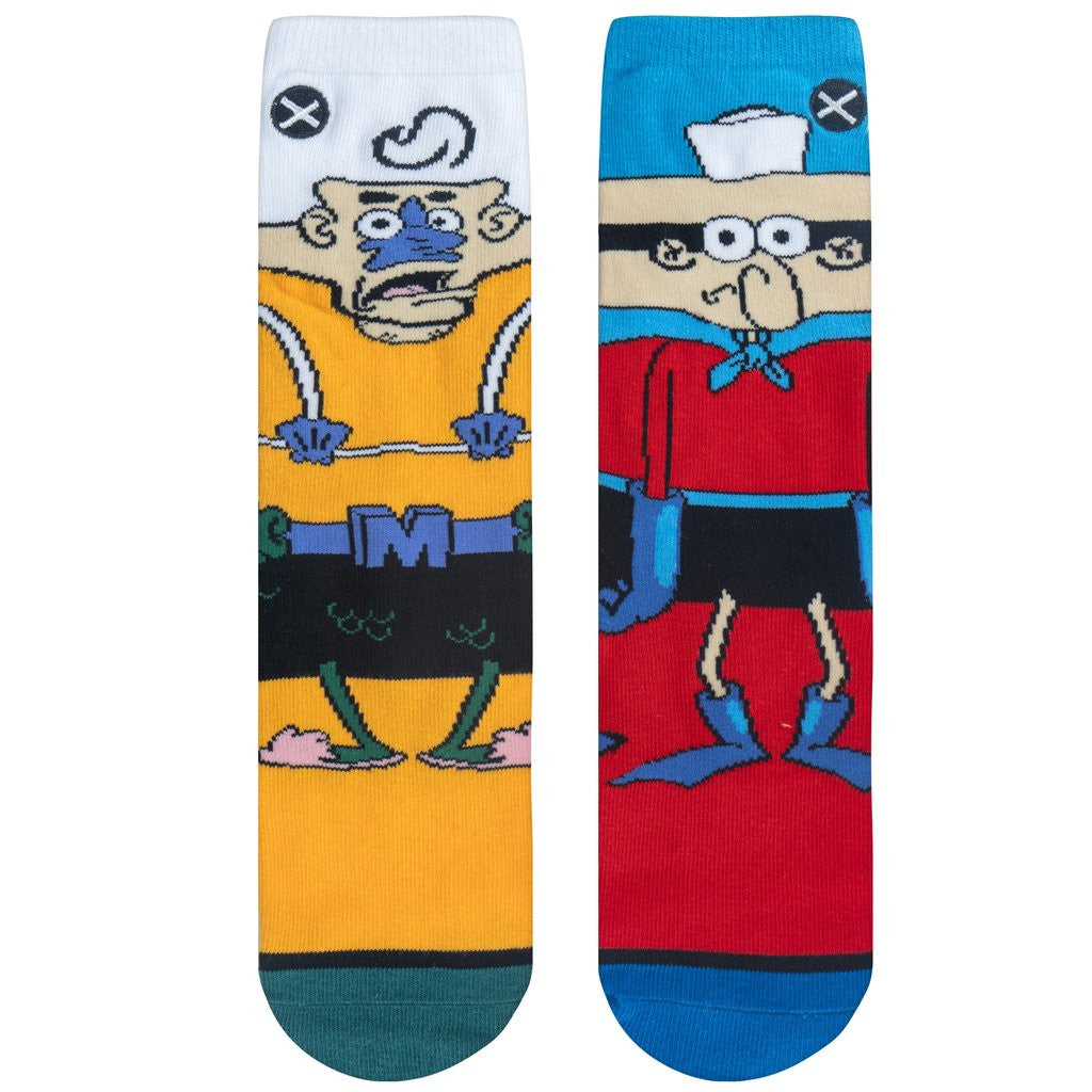 Oddsox Mermaid Man & Barnacle Boy Kids' Crew Socks (13029K7ONCD)