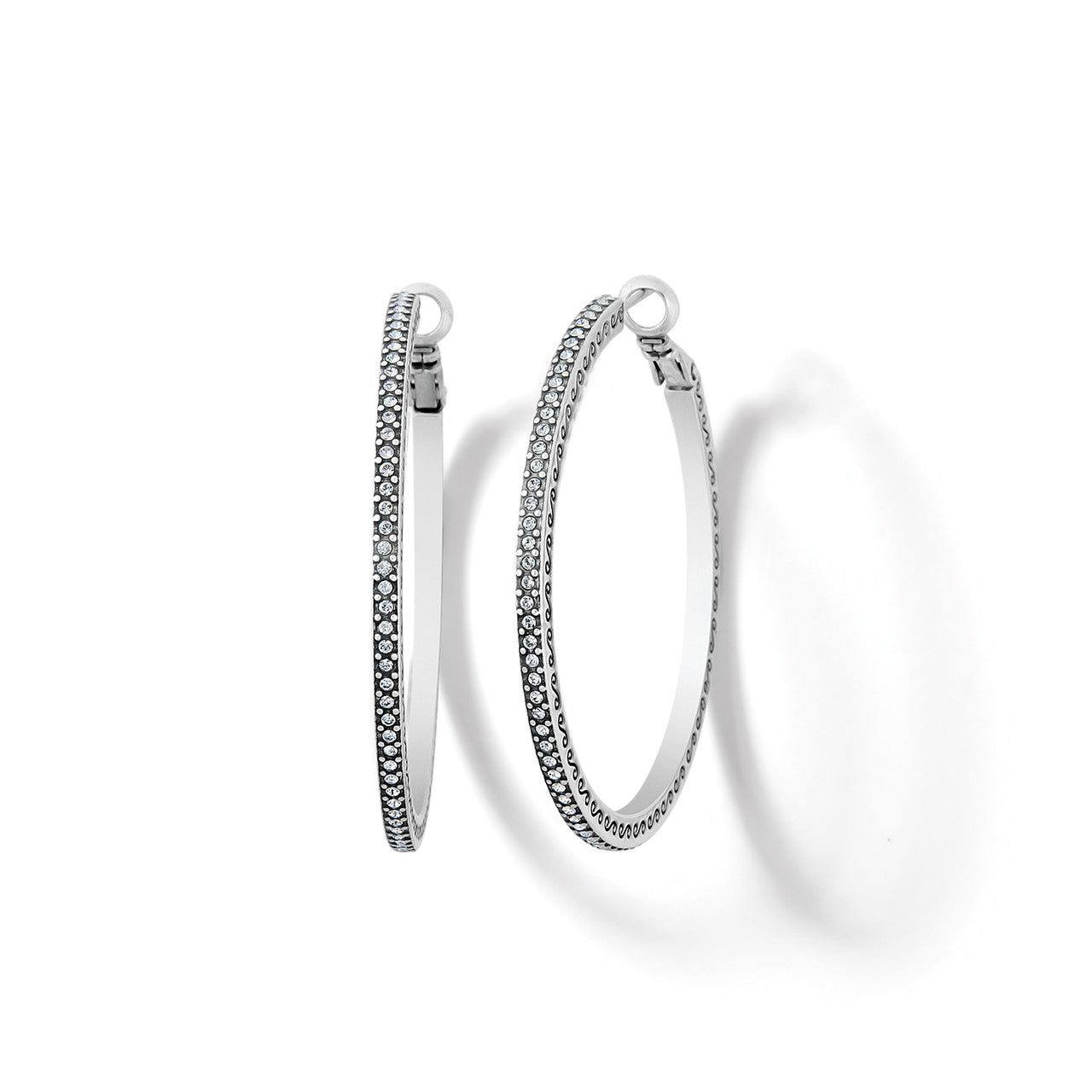 Brighton Meridian Thin Large Hoop Earrings (JS8391) SLV