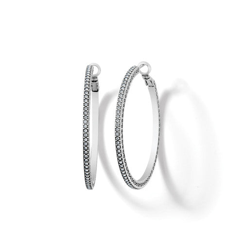Brighton Meridian Thin Large Hoop Earrings (JS8391) SLV