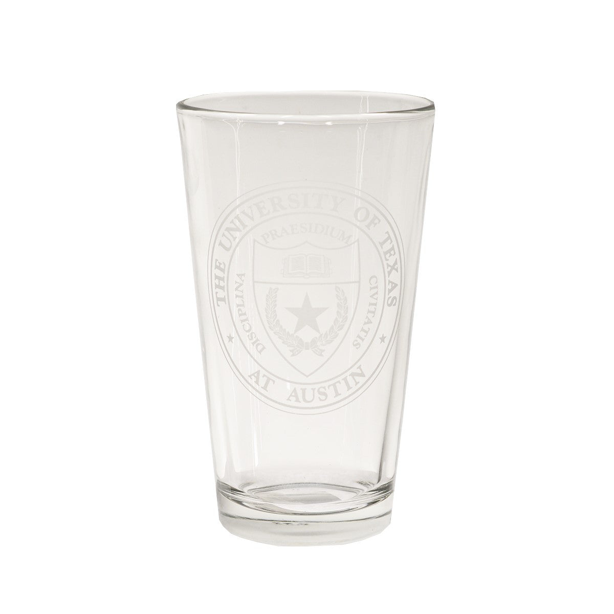 Texas Longhorn Etched Seal 16 oz Pint Glass (2023-SEAL)