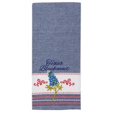 Texas Bluebonnet Embroidered Tea Towel (R3770)