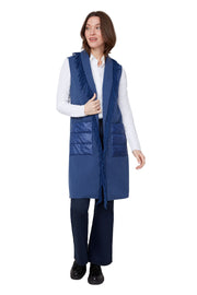 Renuar Oxford Blue Long Knit Vest