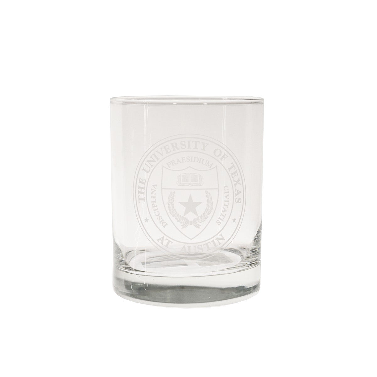 Texas Longhorn Seal 14oz Rocks Glass (2011-SEAL)
