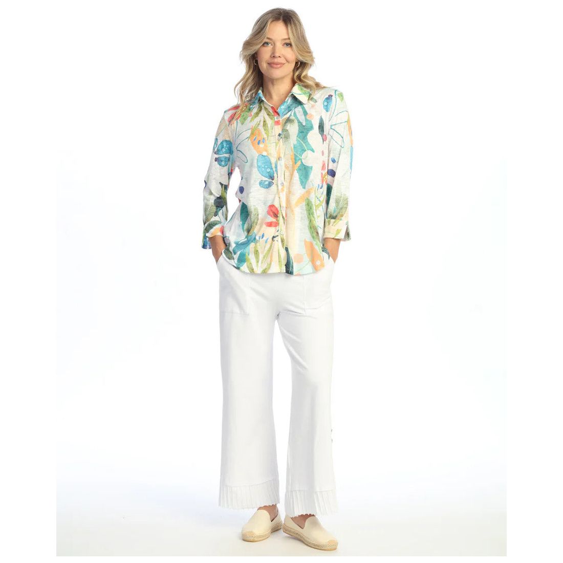Jess & Jane Lemonade Button Front Shirt