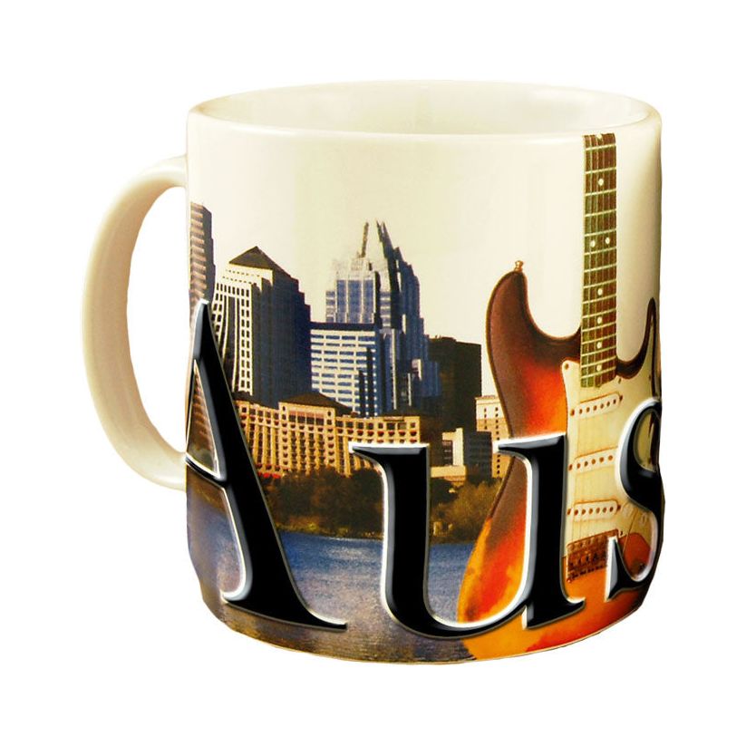 Austin Skyline Ceramic Relief Mug  (SMAUS01)
