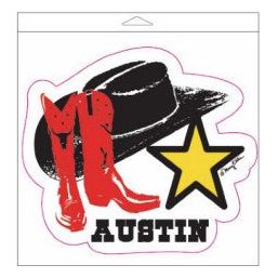 Austin Boots & Cowboy Hat Sticker