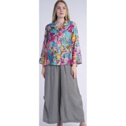 Shana Wide Leg Solid Grey Pant
