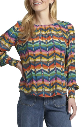 APNY Pull Over Chevron Print Top (T18P/C-078D/NC)