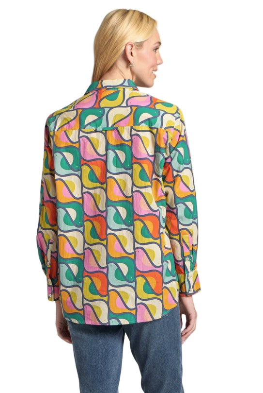 APNY Boyfriend Button Up Shirt (T19P/C-236D/CT)