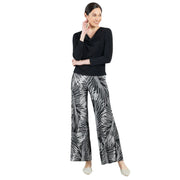 Clara Sun Woo Solid Black Ruched Cowl Neck Top