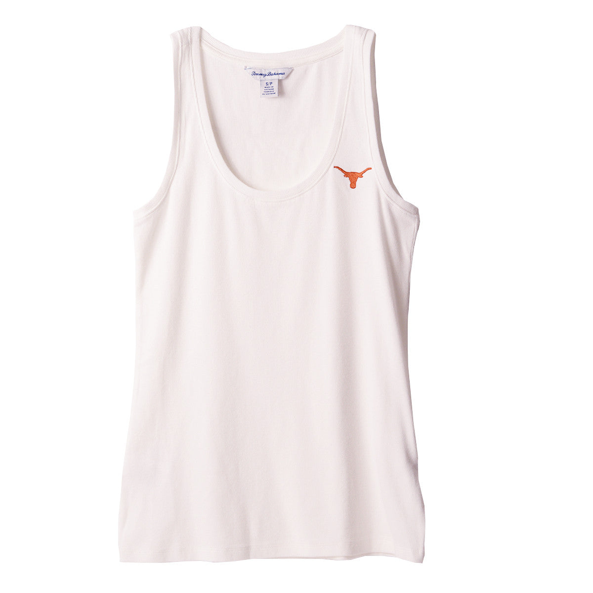 Texas Longhorn Tommy Bahama Ladies New Barrier Bay Rib Tank (TW219807) WHT