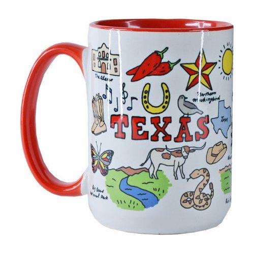 Texas Wanderer Ceramic Mug RED