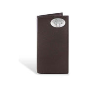 Texas Longhorn Brown Pebble Leather Roper Wallet (UTX-IWT4-PBBL-BRN)