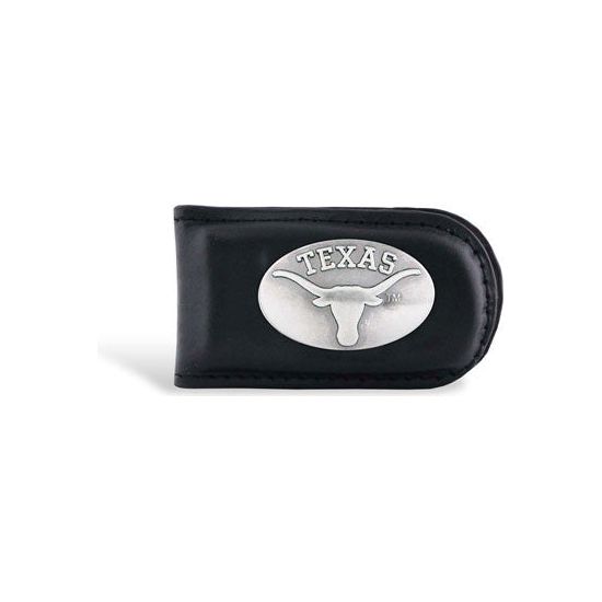 Texas Longhorn Leather Money Clip (ZP UTX-MC2-BLK)