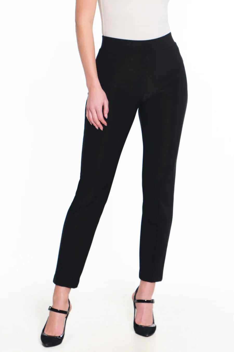 Ali Miles  Knit Pull-On Back Slits Pants (Multiple Colors)(K14206PM)