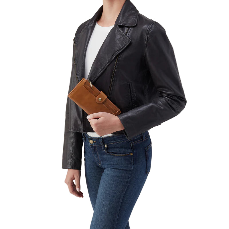 HOBO Dunn Polished Leather Continental Wallet (2 Colors)