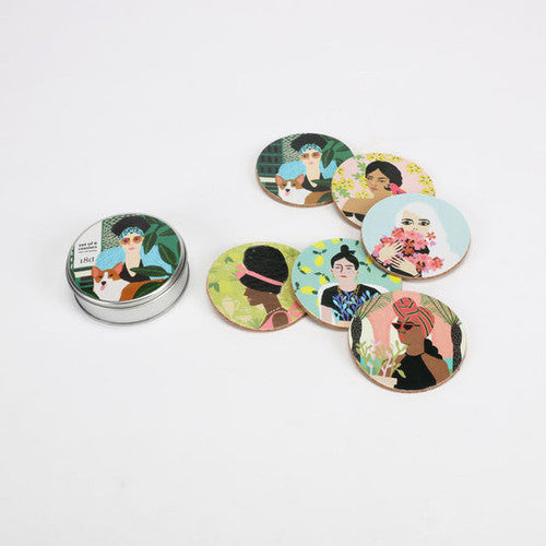 Women Coaster Set (Set of 6) (YR0012)