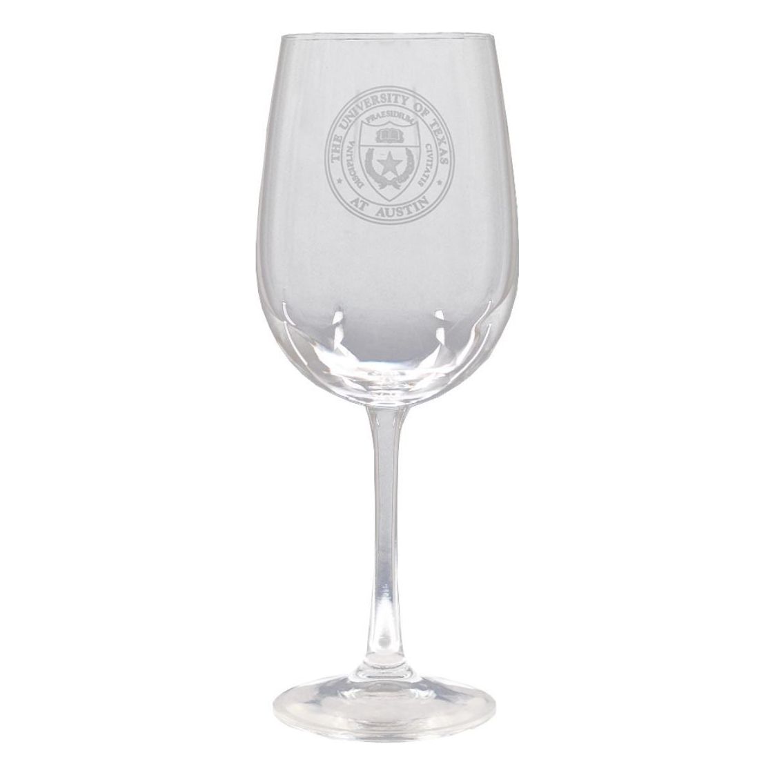 Texas Longhorn Seal Etched 18.5 oz Stemmed Glass (X1261)