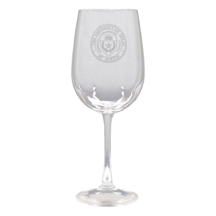 Texas Longhorn Seal Etched 18.5 oz Stemmed Glass (X1261)