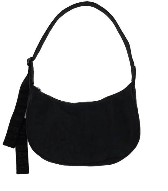 Baggu Medium Nylon Crescent Bag - Black