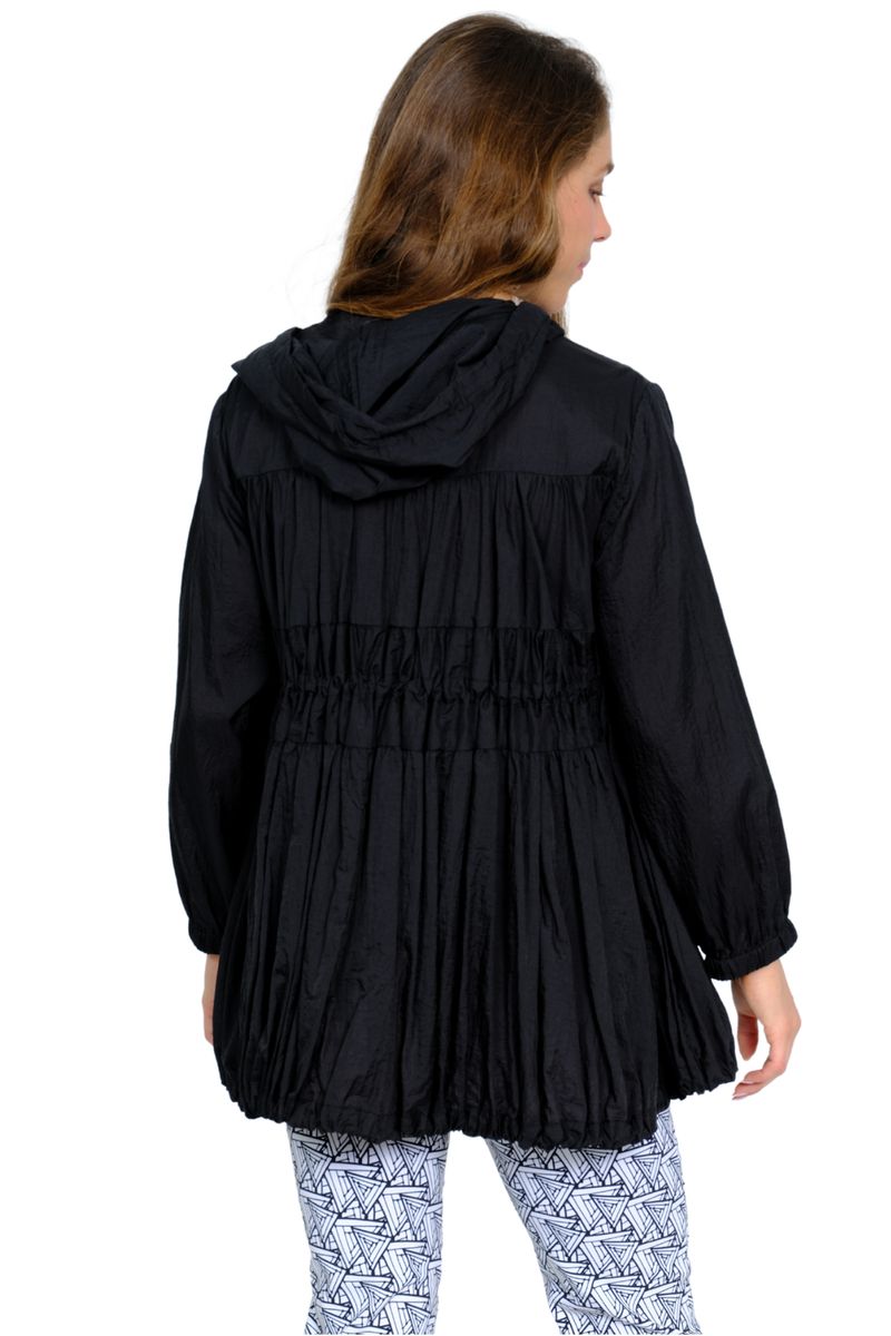 Lior Chantal Puff Zip Front Hooded Jacket (Chantal-1) (BLK)