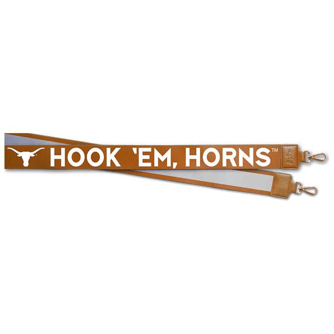 Texas Longhorn 2" Woven Hook 'em/Logo Bag Strap (St21TEX) BO