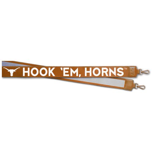Texas Longhorn 2" Woven Hook 'em/Logo Bag Strap (St21TEX) BO