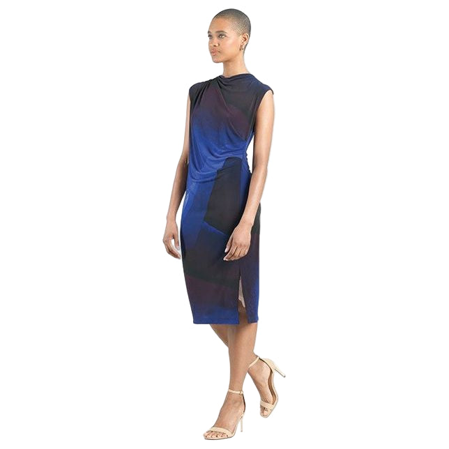 Clara Sun Woo Watercolor Sleeveless Midi Dress (DR21P27)