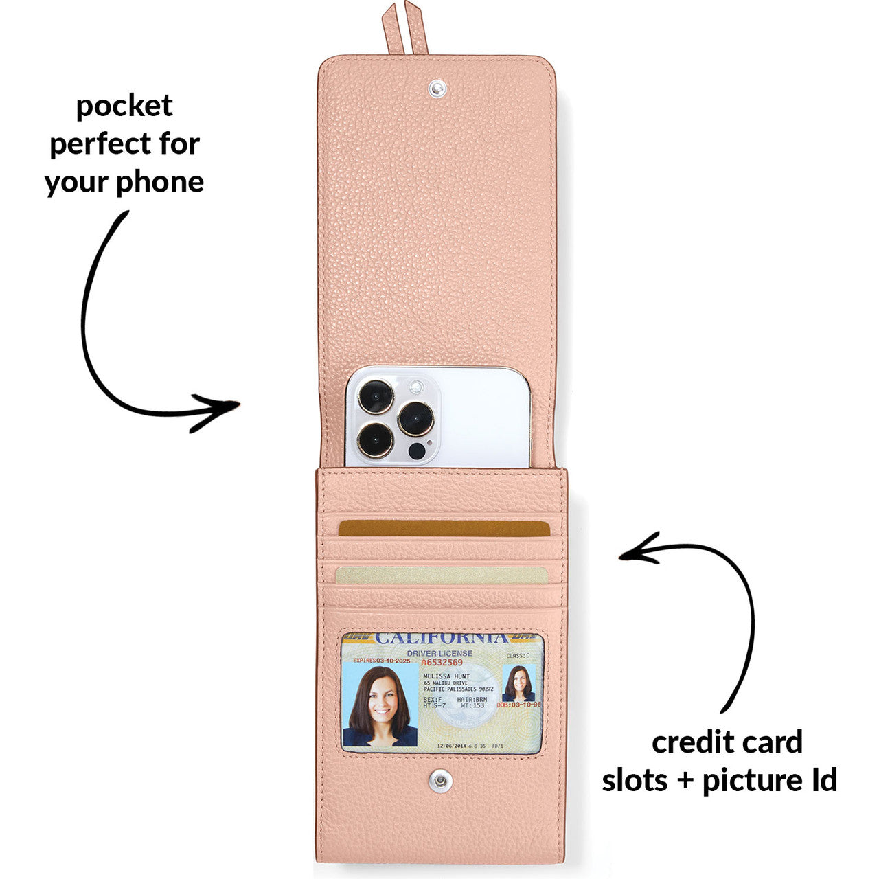 Brighton Interlok Pink Sand Phone Organizer (E5376P)