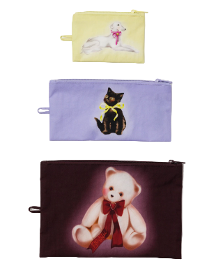 Baggu Flat Pouch Set - Fancy Animals