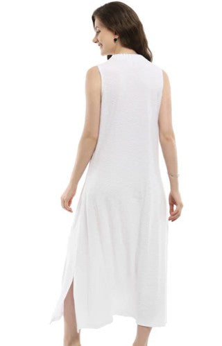 Parsley & Sage Frida Solid White Long Dress (24T50D)