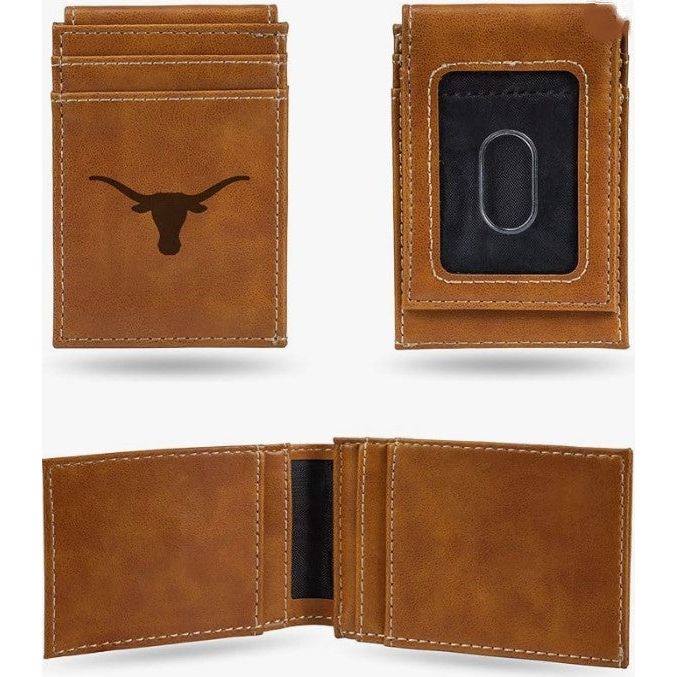Texas Longhorn Front Pocket Wallet (2 Colors) (LEFPW26010)